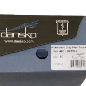 *NEW Dansko Professional Grey Prism Patent Clog Shoes